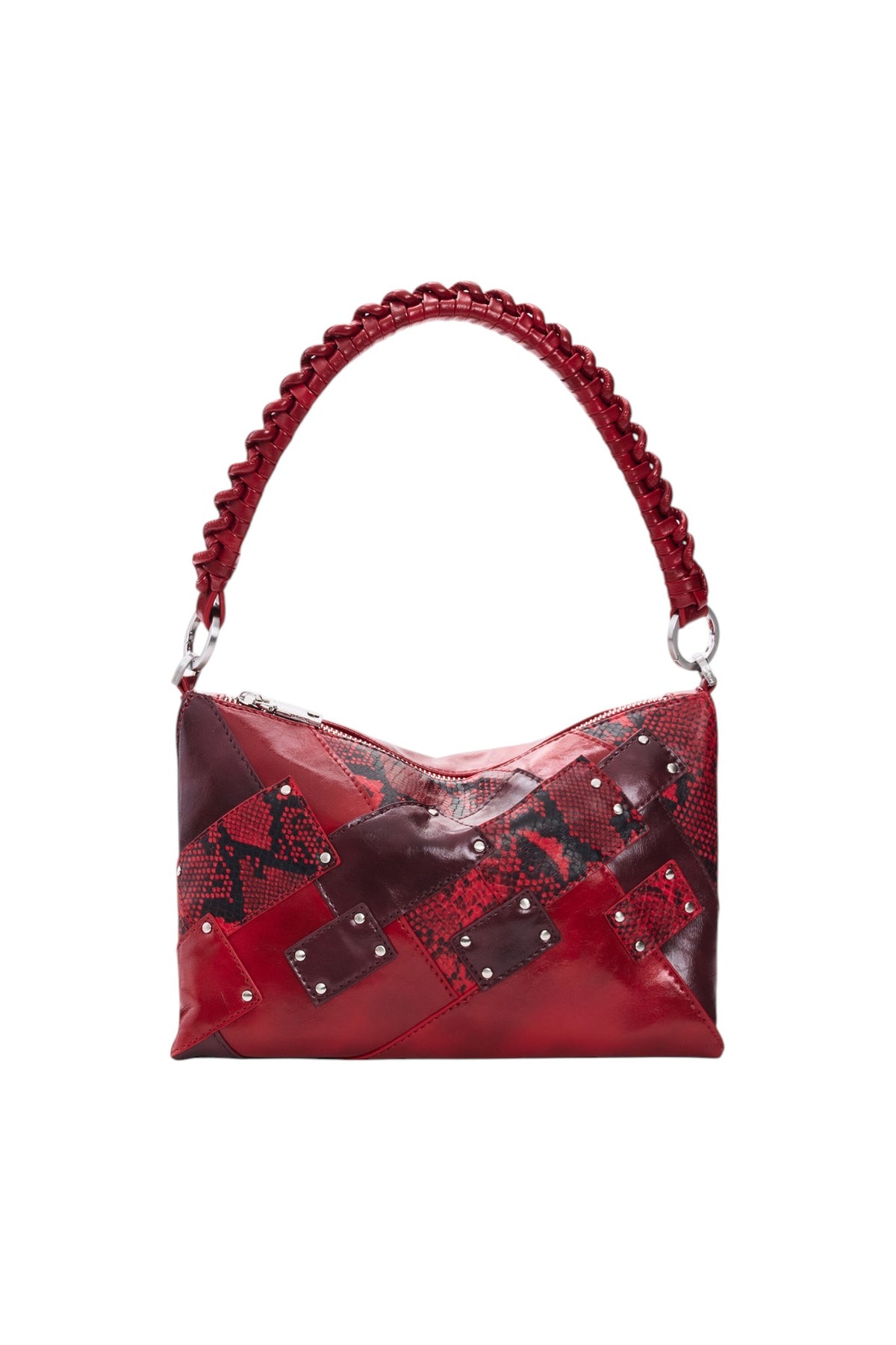 Desigual Medium bag with patchwork-style patch print