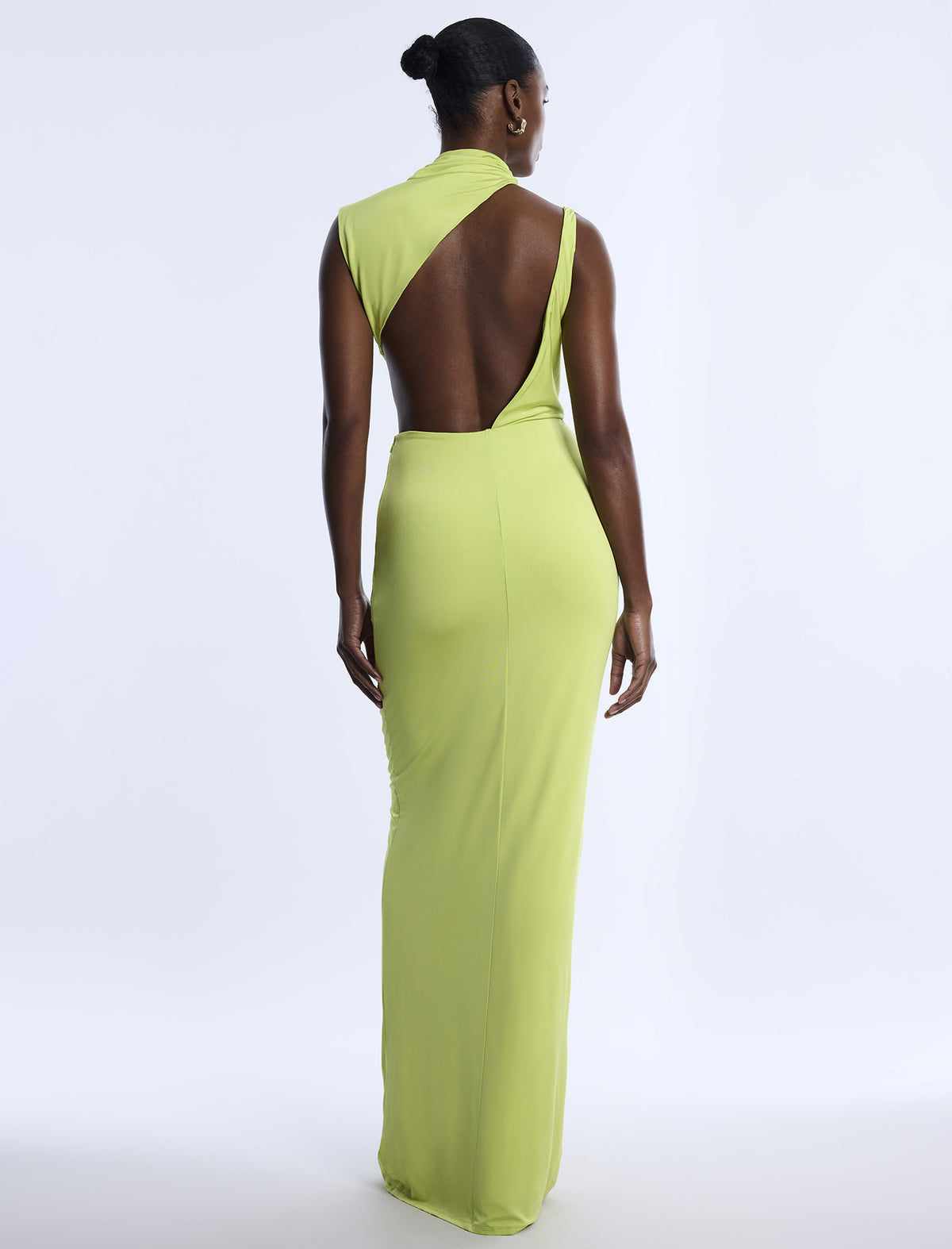 BCBGMAXAZARIA Asymmetrical Jersey Gown