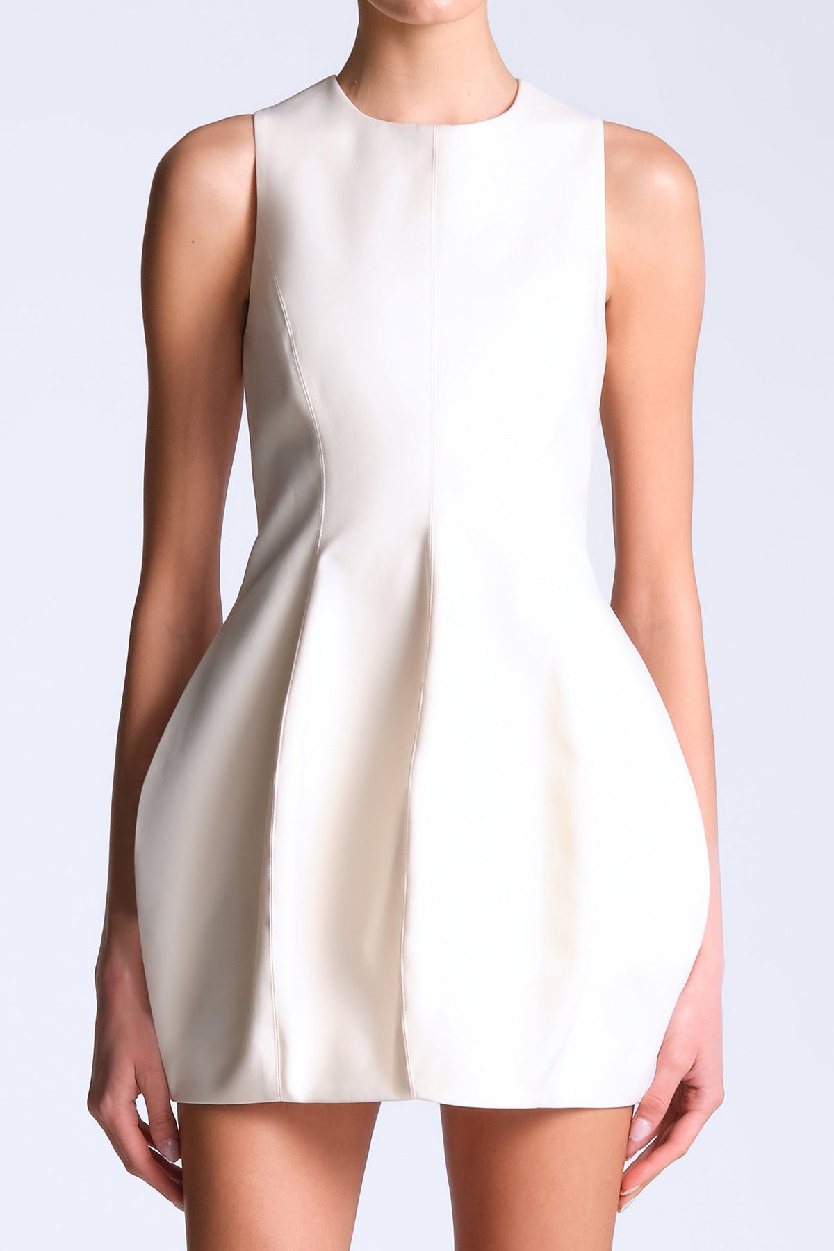 BCBGMAXAZARIA Mia Dress Sculpted white mini dress