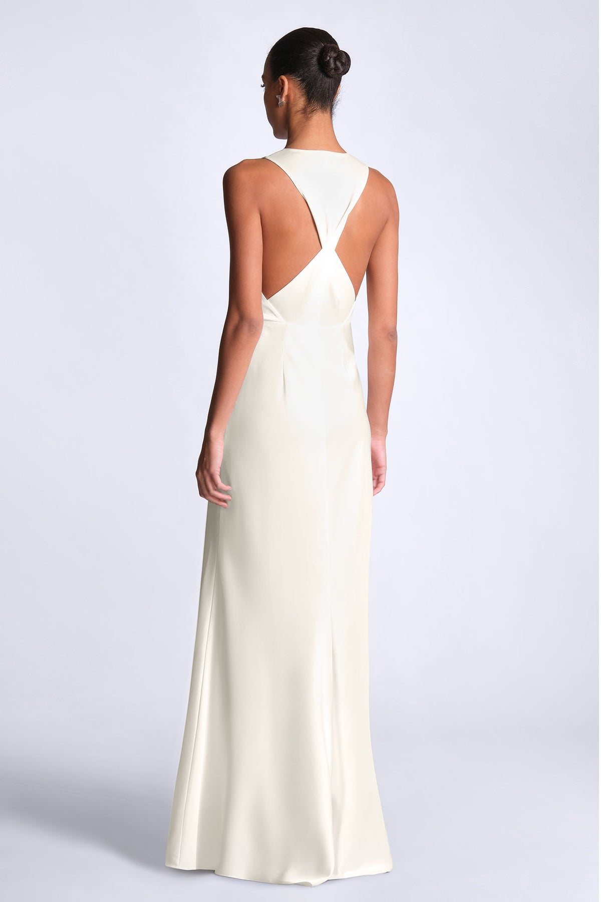BCBGMAXAZARIA Cowl Neck Halter Gown