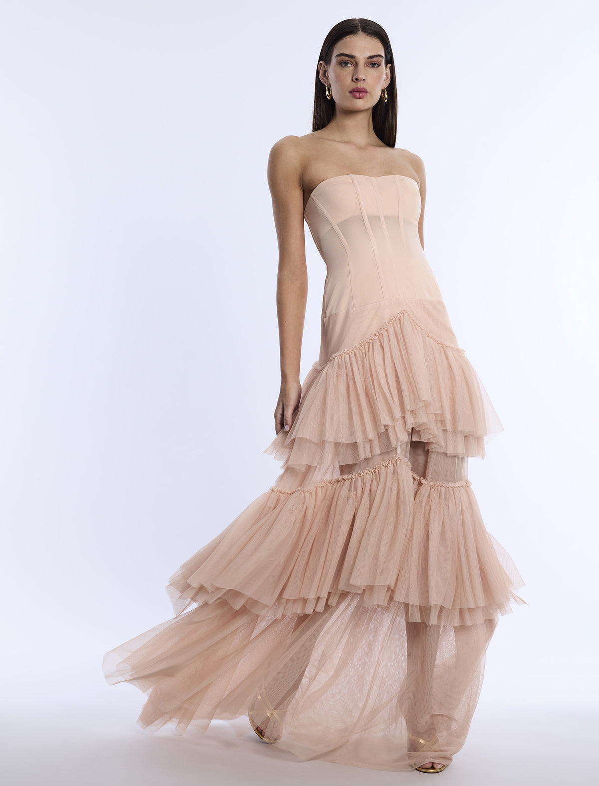 BCBGMAXAZARIA Strapless Corset Gown