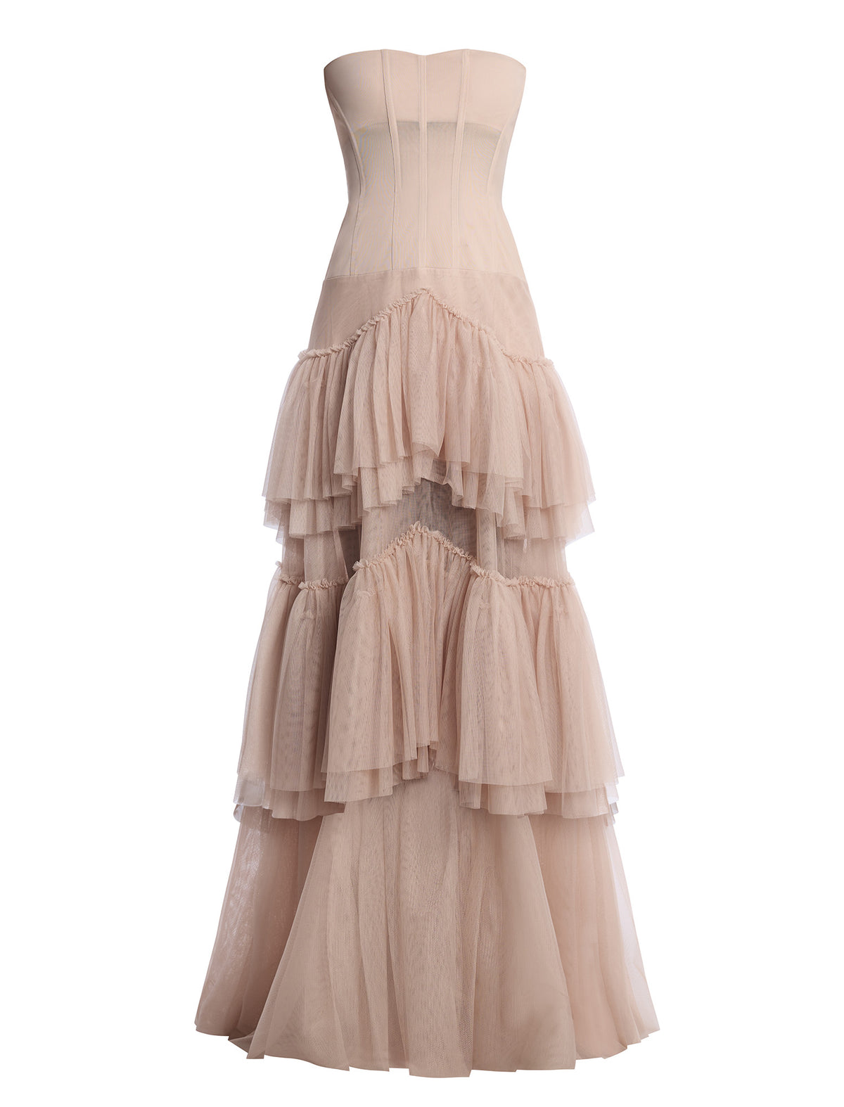 BCBGMAXAZARIA Strapless Corset Gown