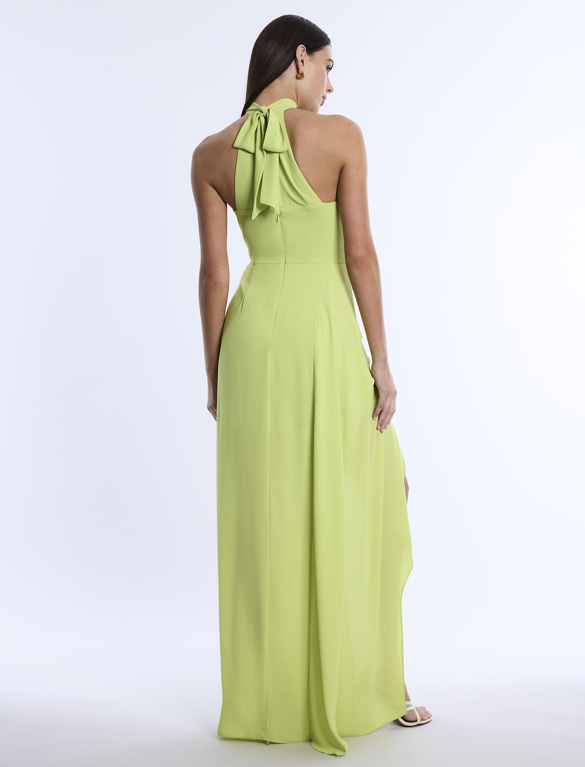 BCBGMAXAZARIA Mock Neck Drape Gown