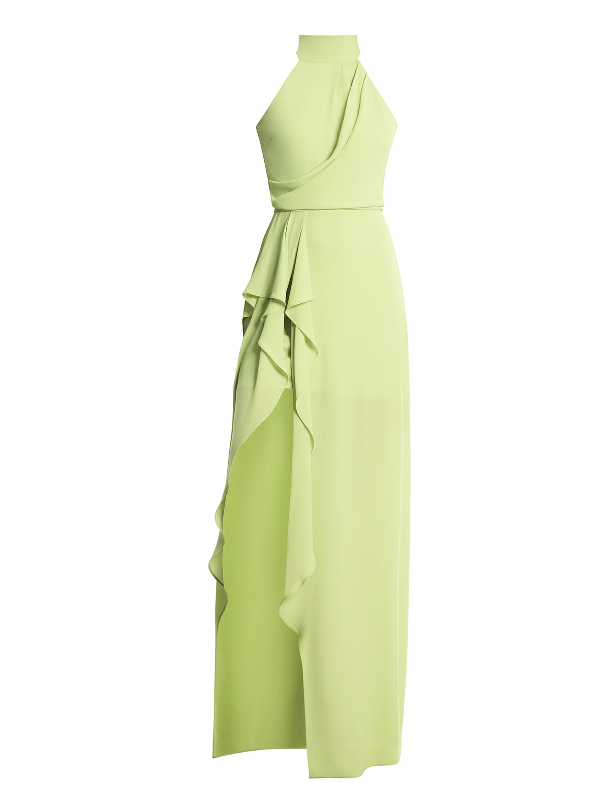BCBGMAXAZARIA Mock Neck Drape Gown