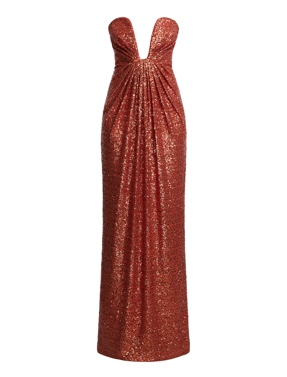 BCBGMAXAZARIA Plunging  U Neckline  Gown