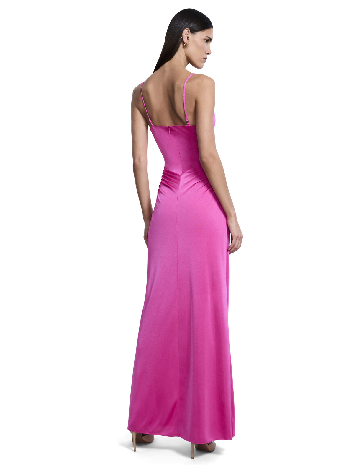 BCBGMAXAZARIA Cowl Draped Gown With Twist