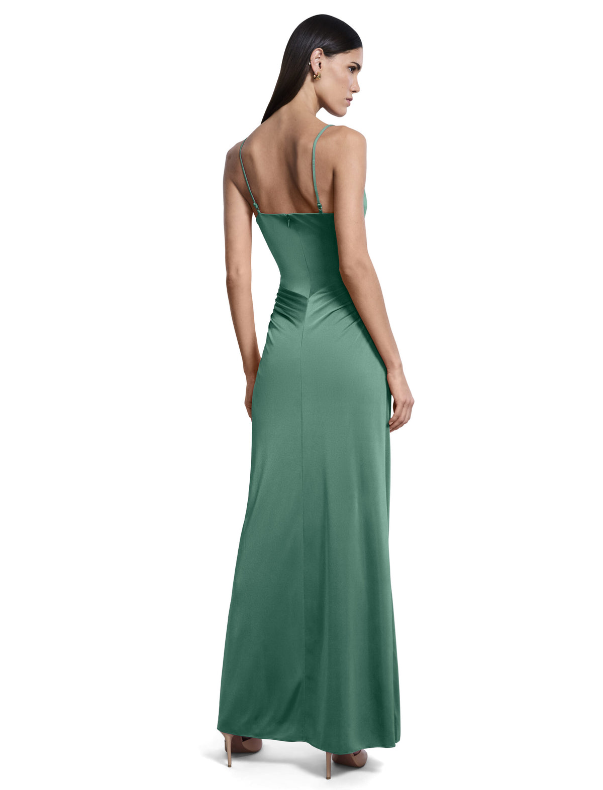 BCBGMAXAZARIA Cowl Draped Gown With Twist