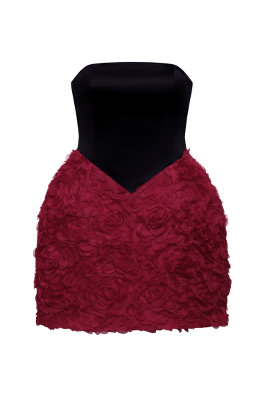 BCBGMAXAZARIA FLORAL APPLIQUE COCKTAIL