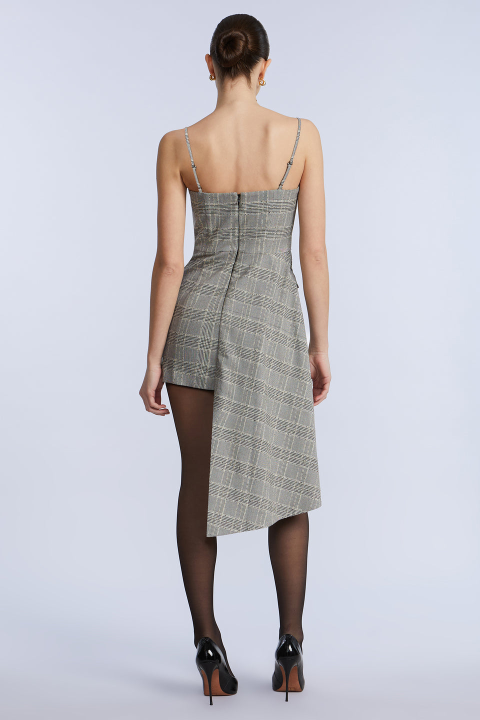 BCBGMAXAZARIA Glen Plaid Dress with Drape