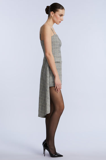 BCBGMAXAZARIA Glen Plaid Dress with Drape