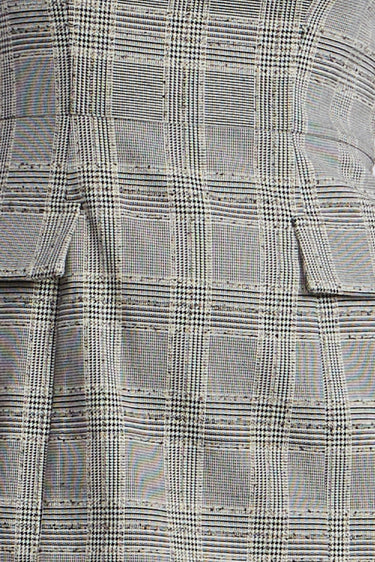 BCBGMAXAZARIA Glen Plaid Dress with Drape
