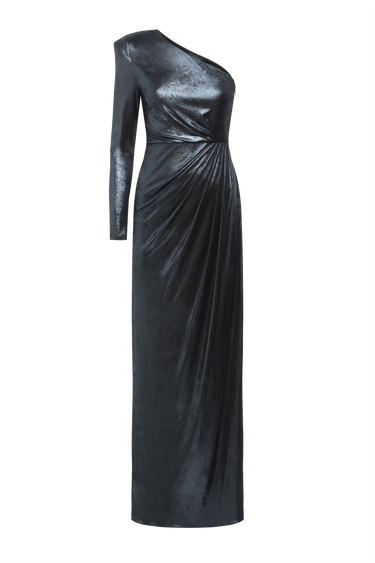 BCBGMAXAZARIA STRONG SHOULDER GOWN