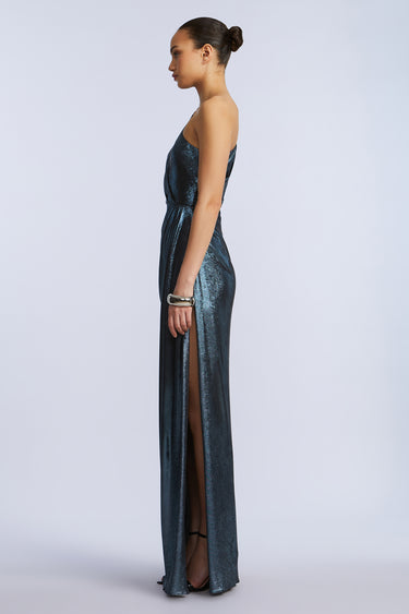 BCBGMAXAZARIA STRONG SHOULDER GOWN