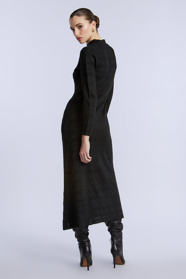 BCBGMAXAZARIA Turtleneck Openweave Dress