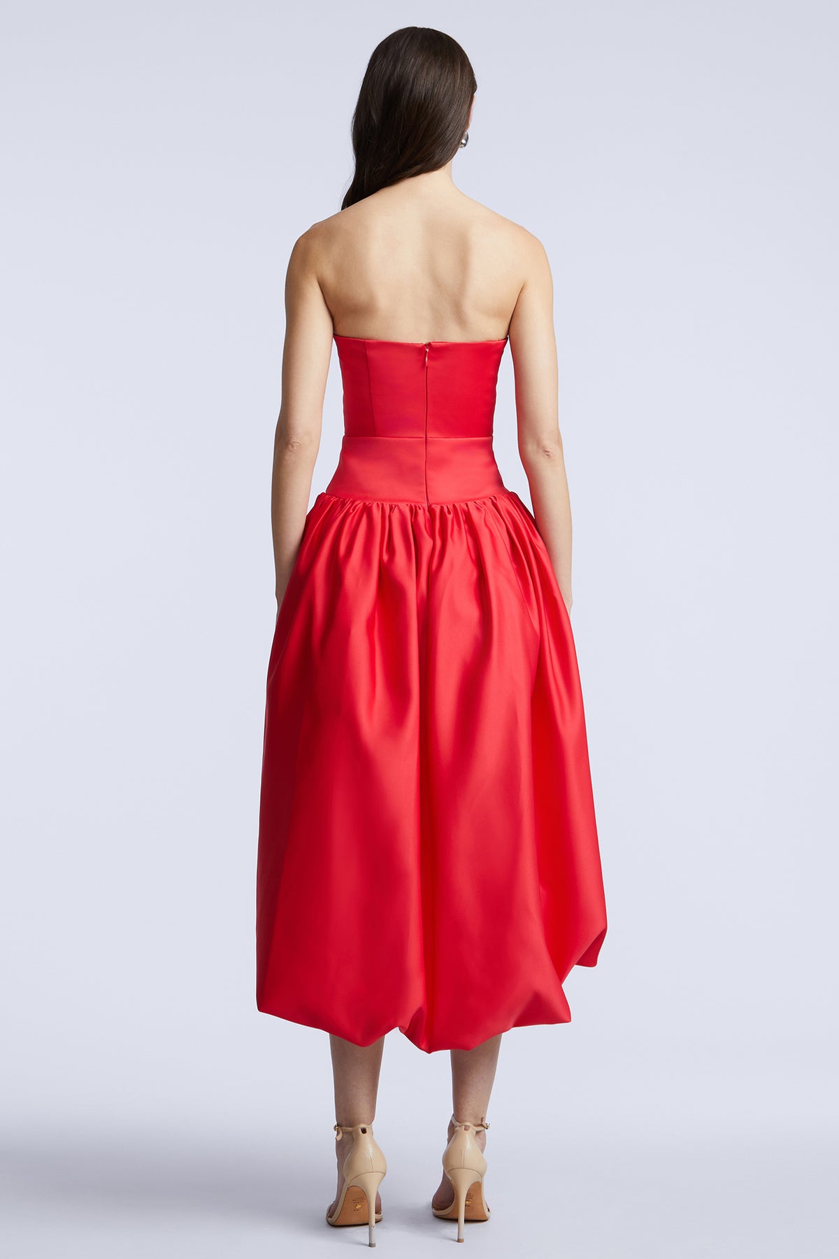 BCBGMAXAZARIA Solid Bubble Hem Dress
