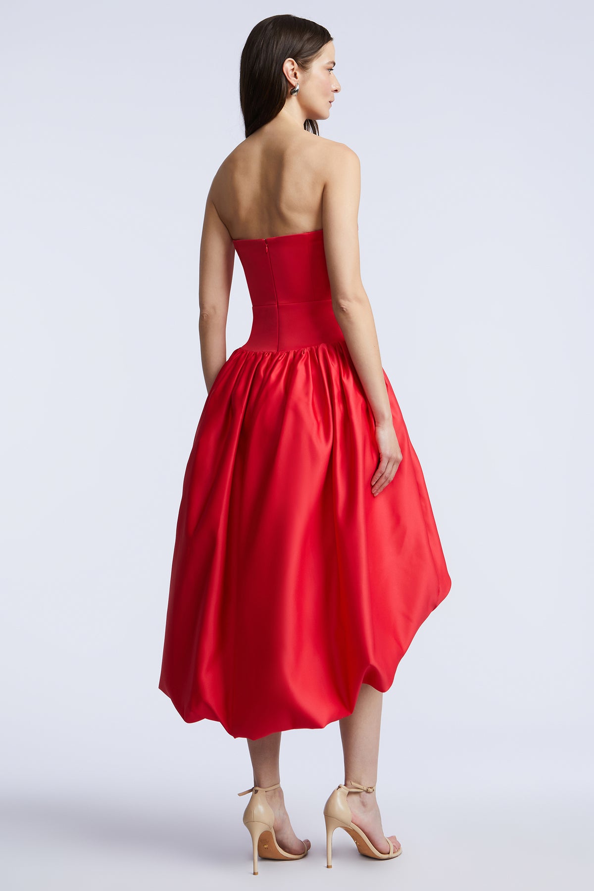BCBGMAXAZARIA Solid Bubble Hem Dress