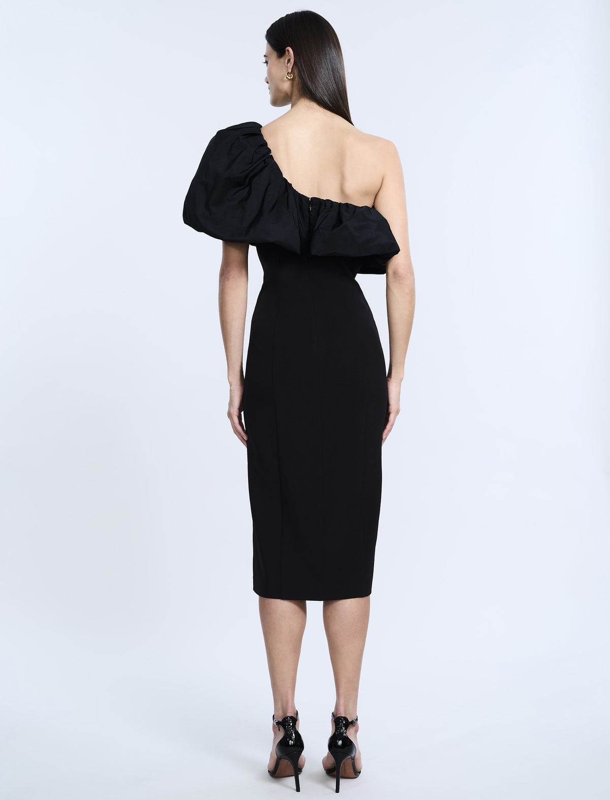 BCBGMAXAZARIA Solid  Dress With Puff
