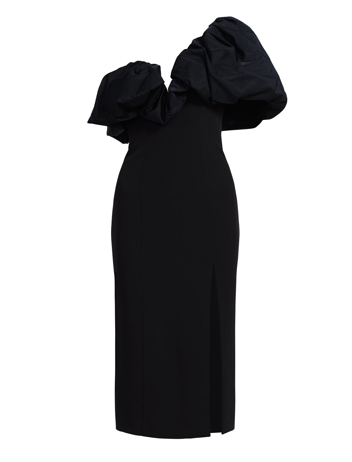BCBGMAXAZARIA Solid  Dress With Puff