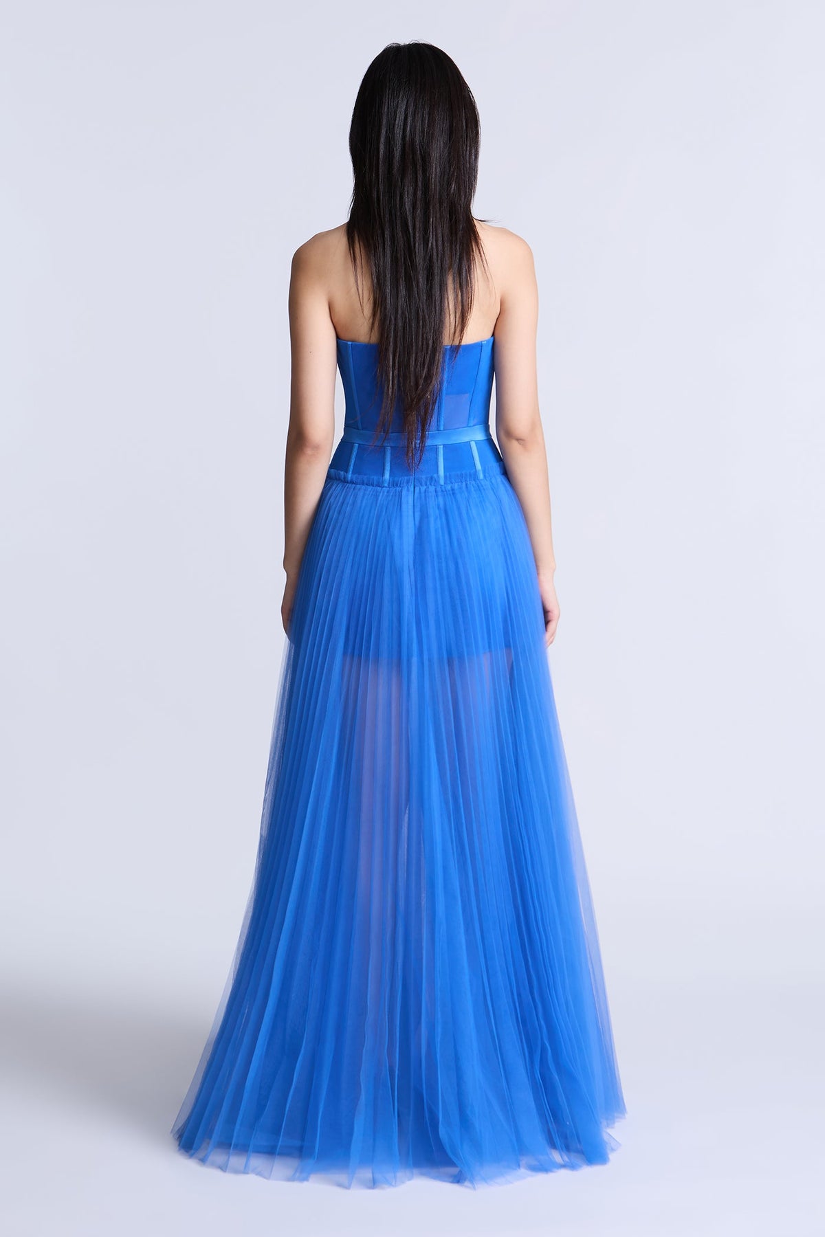 BCBGMAXAZARIA Paris Gown Vivid tulle crafted with airy layers that create soft volume