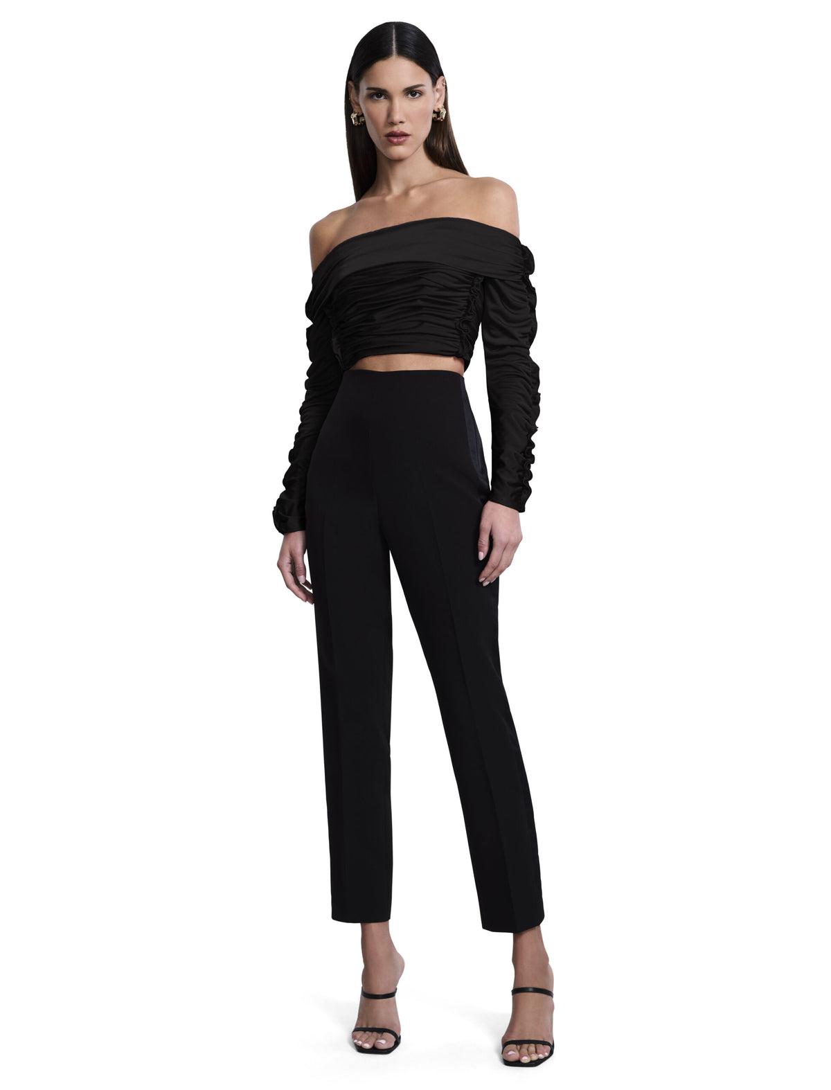 BCBGMAXAZARIA Lettuseruffle Off Shoulder Top