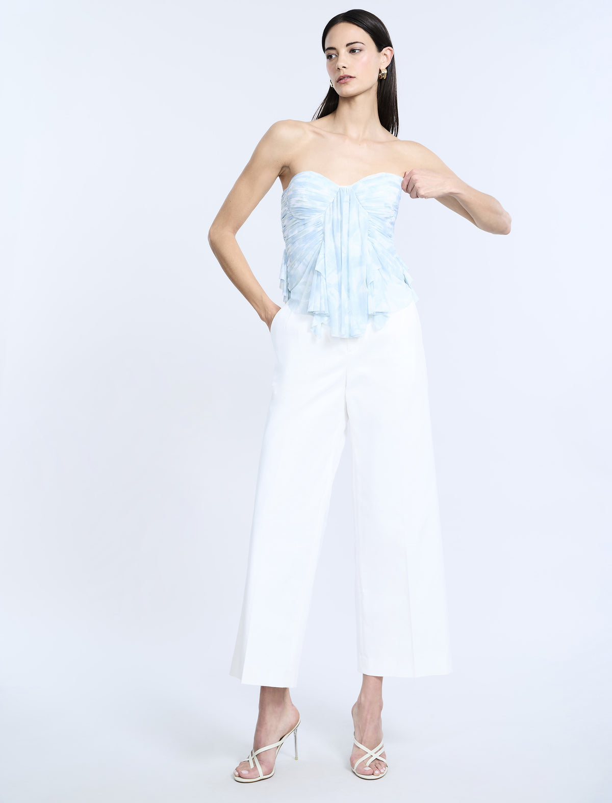 BCBGMAXAZARIA Printed  Mesh Corset