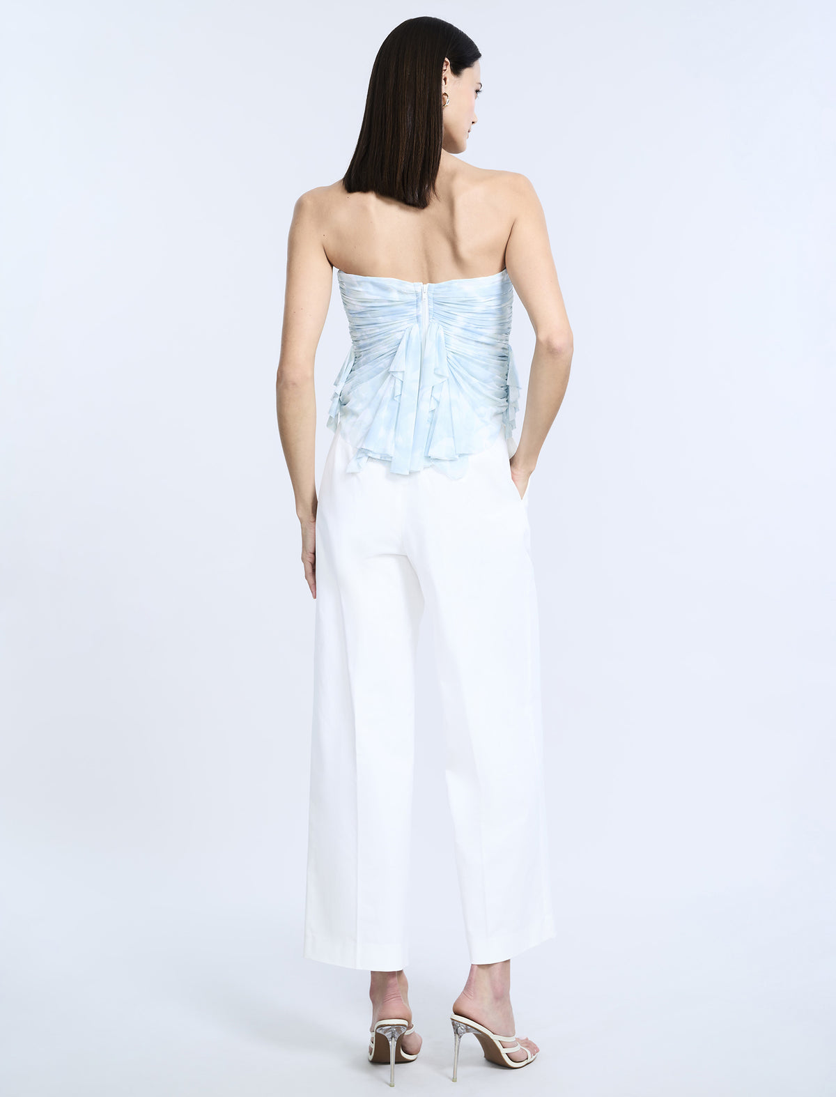 BCBGMAXAZARIA Printed  Mesh Corset