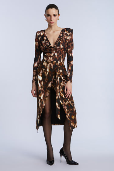 BCBGMAXAZARIA PRINTED BODYSUIT