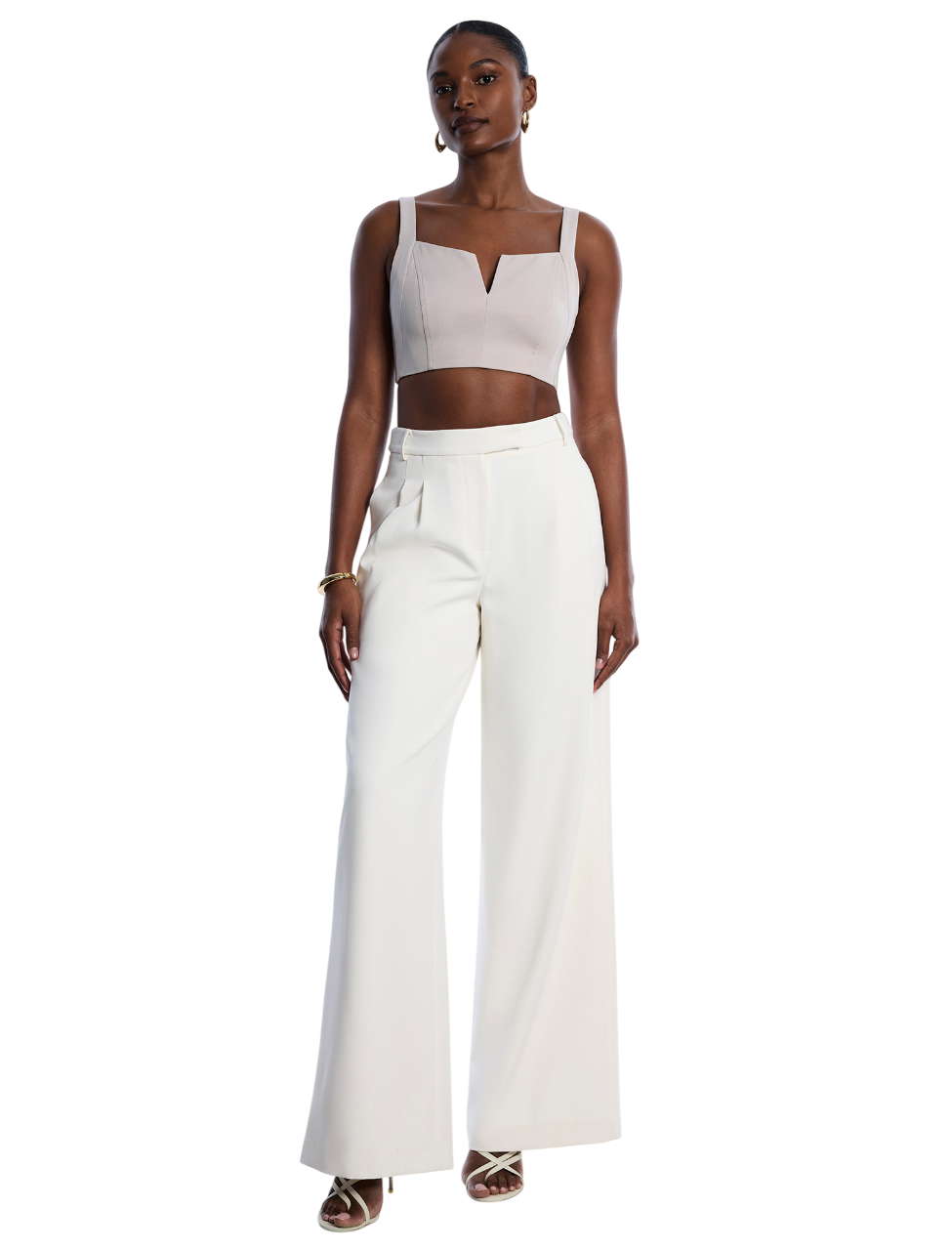 BCBGMAXAZARIA Pleat Front Wide Leg Pant