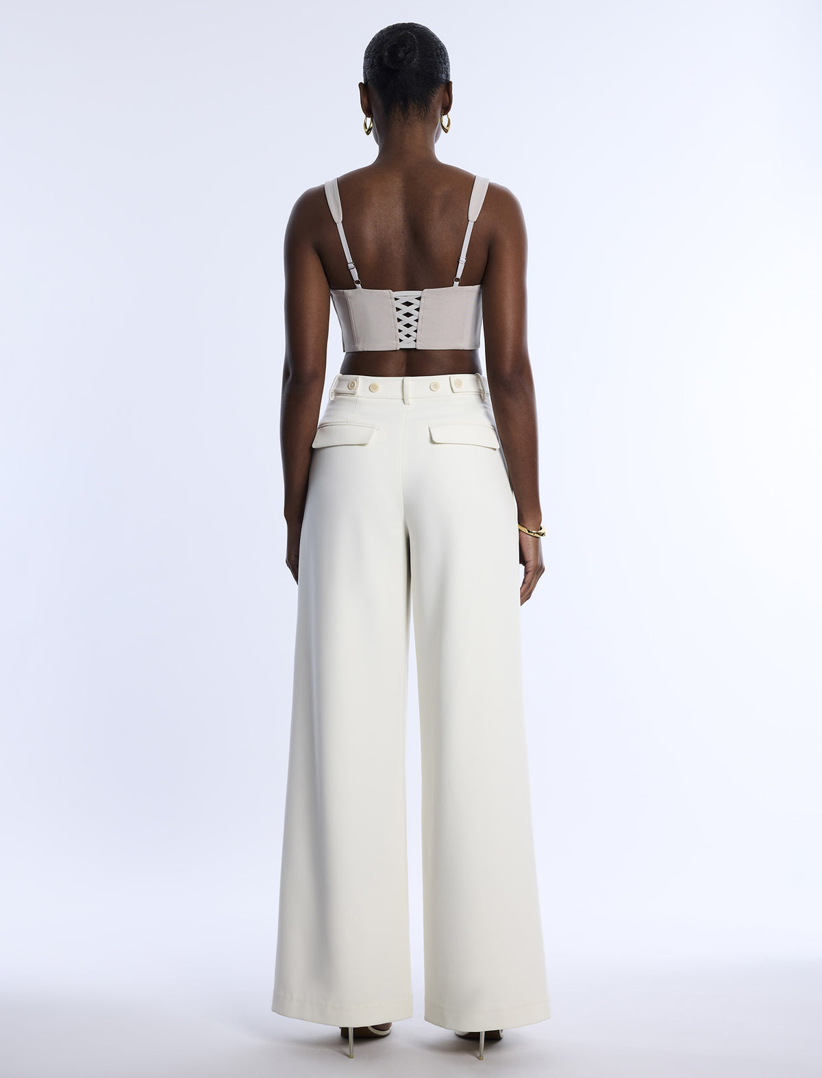 BCBGMAXAZARIA Pleat Front Wide Leg Pant