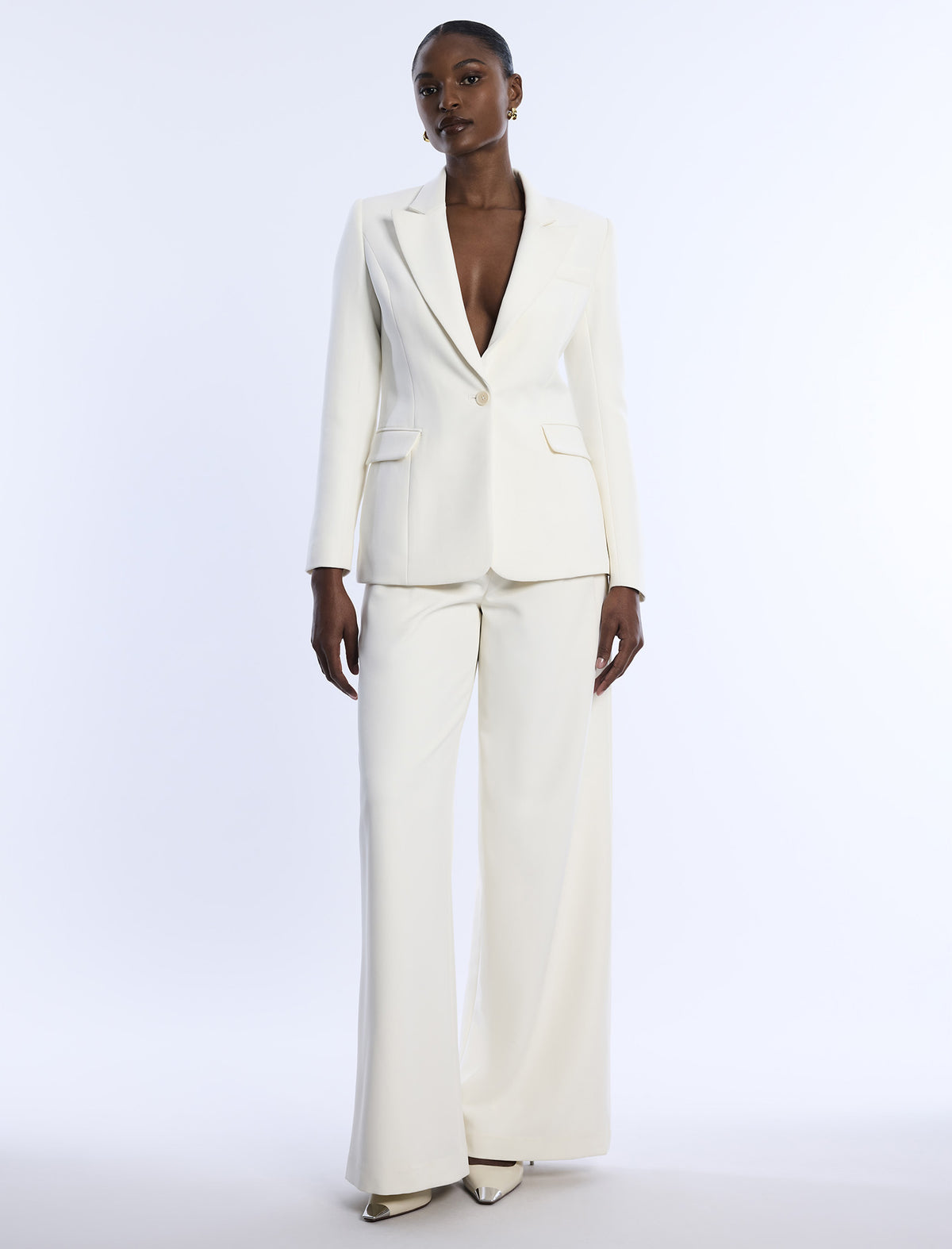 BCBGMAXAZARIA Pleat Front Wide Leg Pant