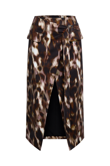 BCBGMAXAZARIA Overlap Midi Skirt