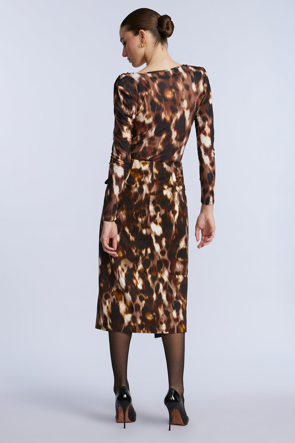 BCBGMAXAZARIA Overlap Midi Skirt