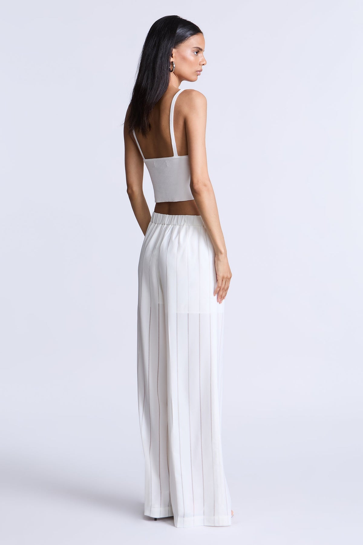 BCBGMAXAZARIA Hannah Pant Lightweight pinstripe designed with a relaxed fluid drape