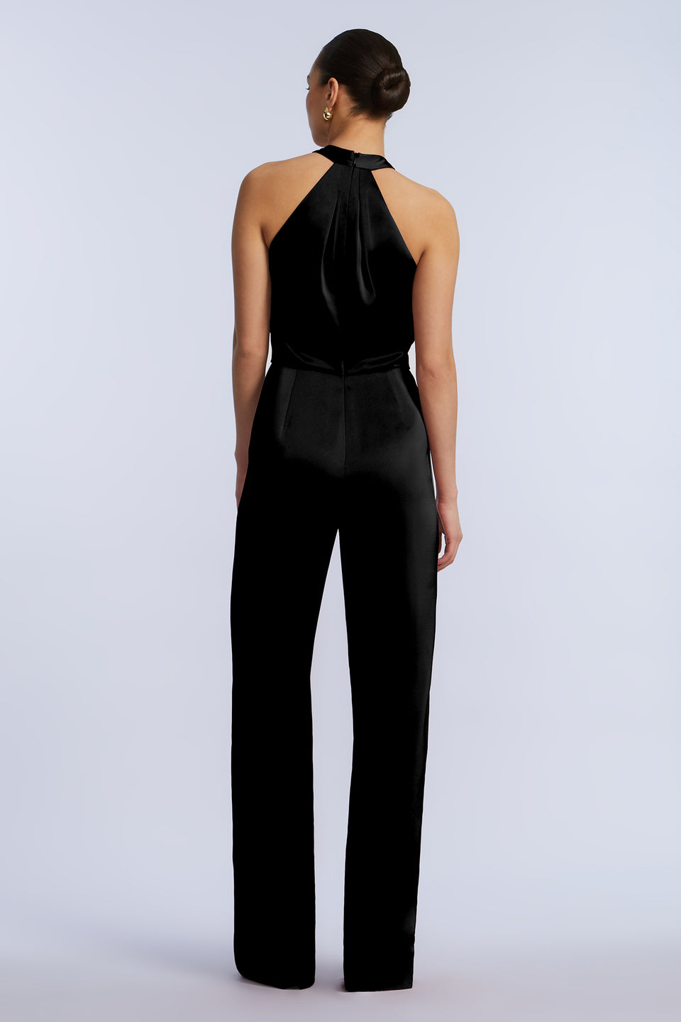 BCBGMAXAZARIA Pleated Halter Jumpsuit