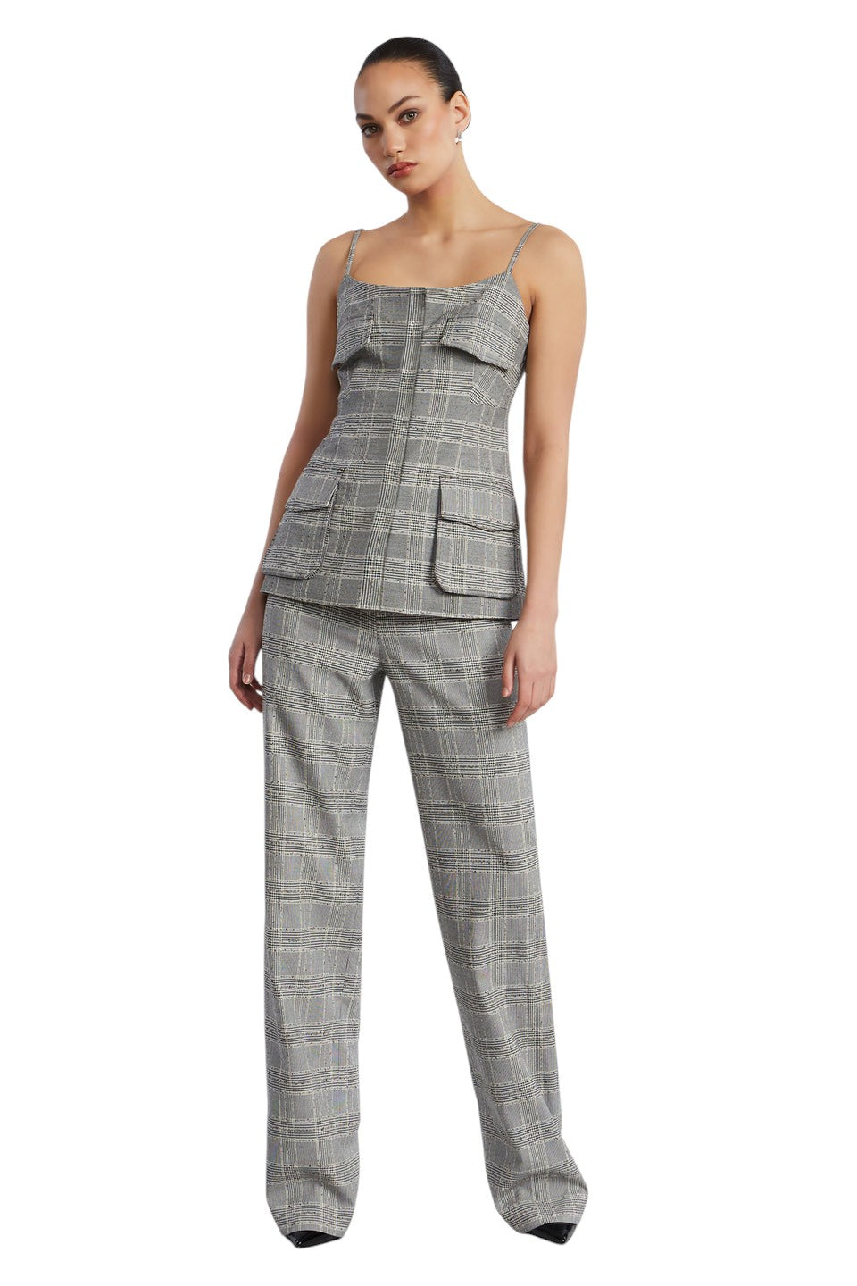 BCBGMAXAZARIA Glen Plaid Vest