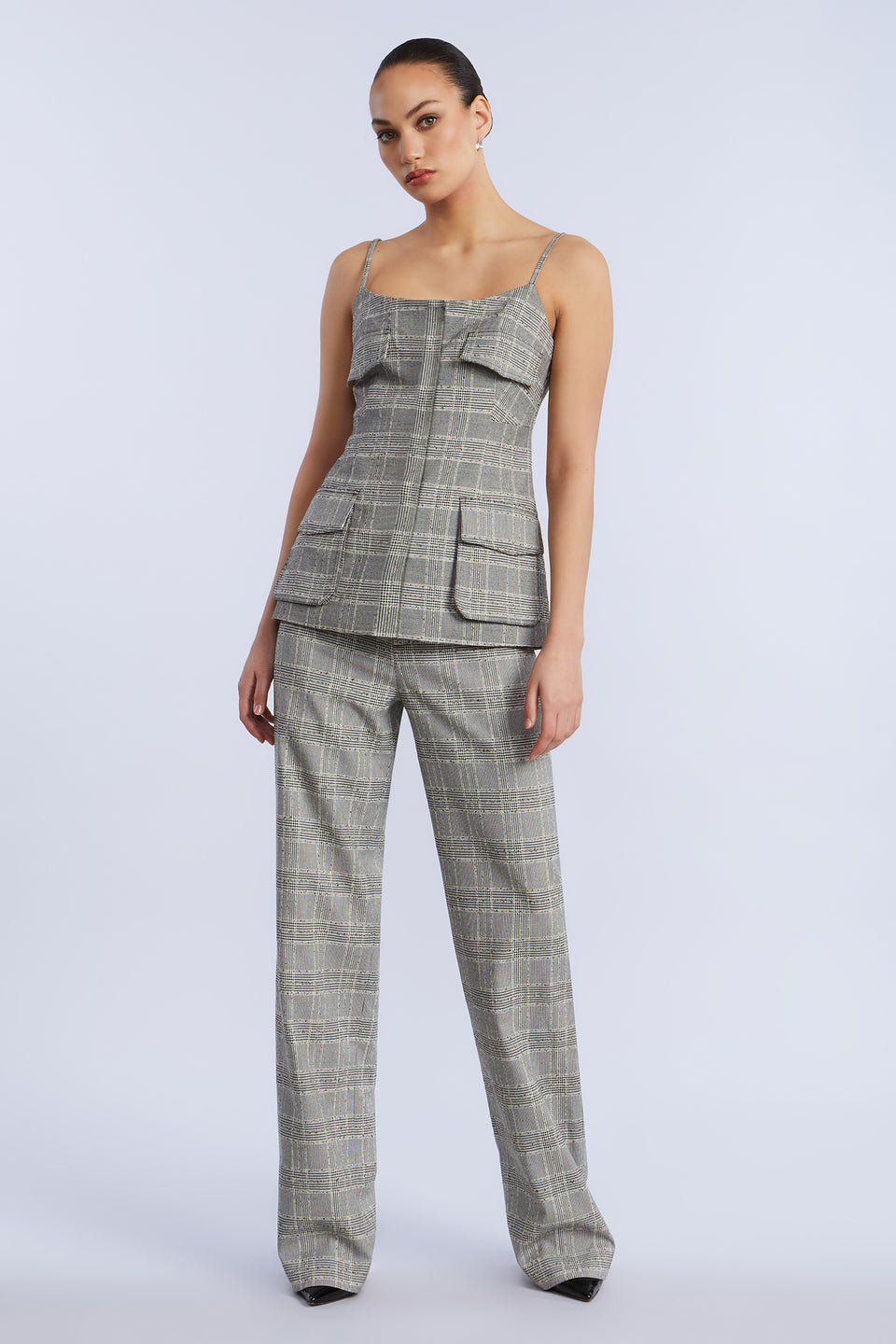 BCBGMAXAZARIA Glen Plaid Vest