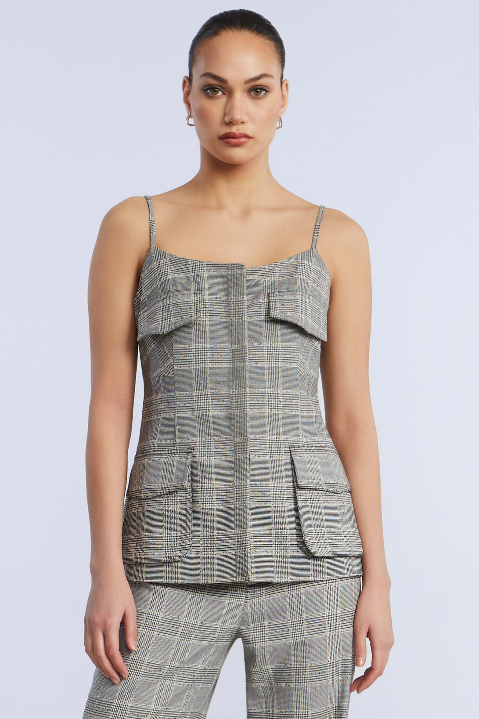 BCBGMAXAZARIA Glen Plaid Vest