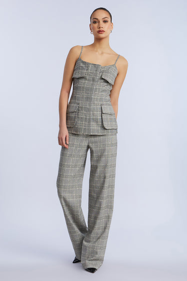 BCBGMAXAZARIA Glen Plaid Vest