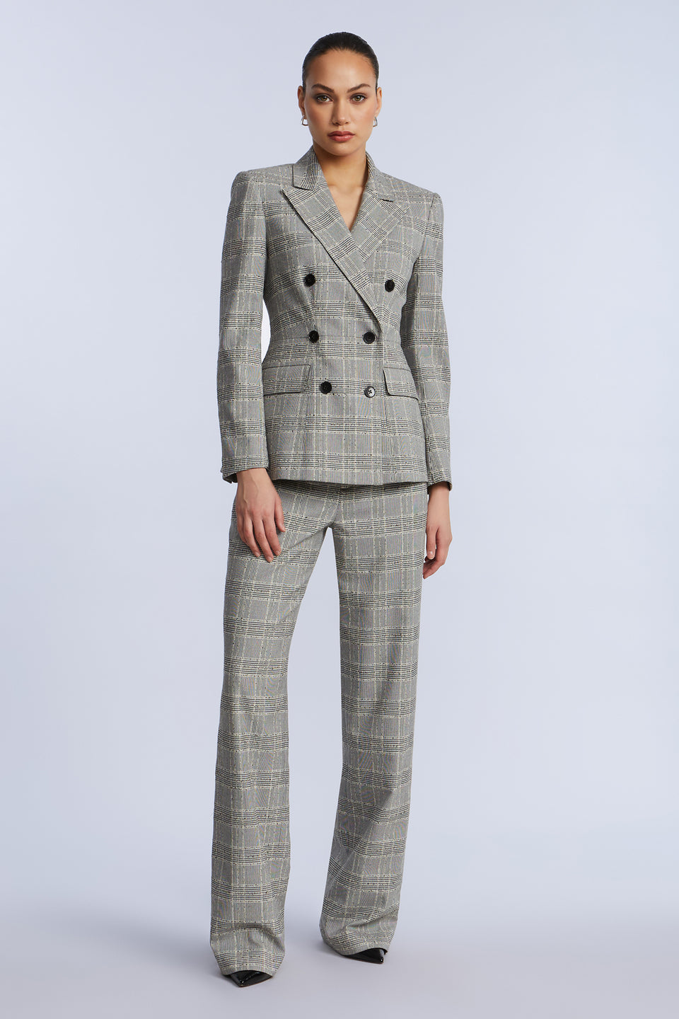 BCBGMAXAZARIA GLEN PLAID BLAZER
