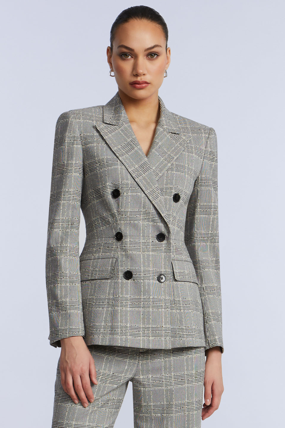 BCBGMAXAZARIA GLEN PLAID BLAZER