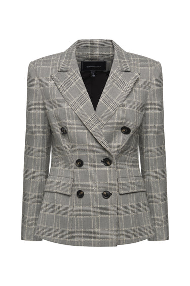 BCBGMAXAZARIA GLEN PLAID BLAZER