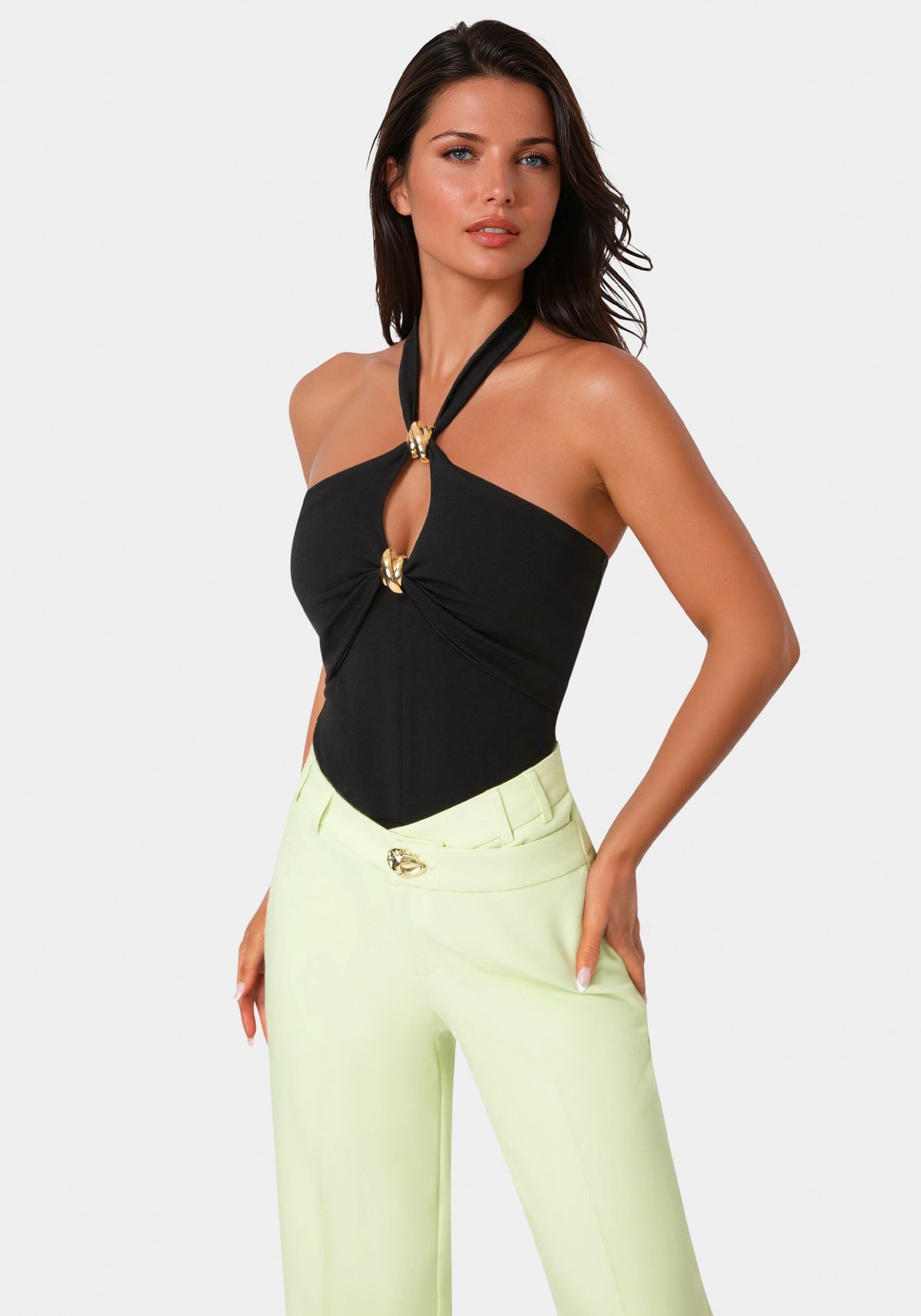 Bebe Halter Neck Bodysuit
