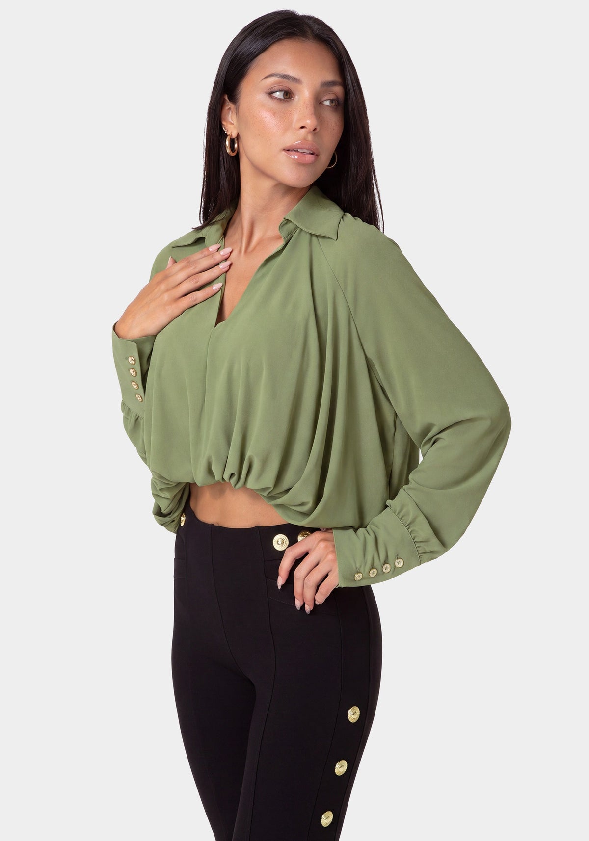 Sheer Bubble Blouse
