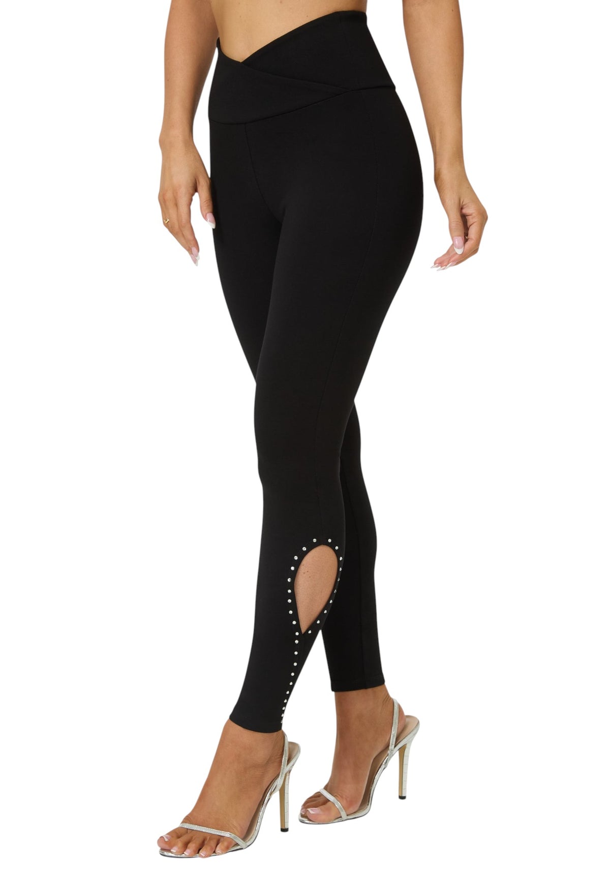 Bebe High Waist Rhinestone Legging