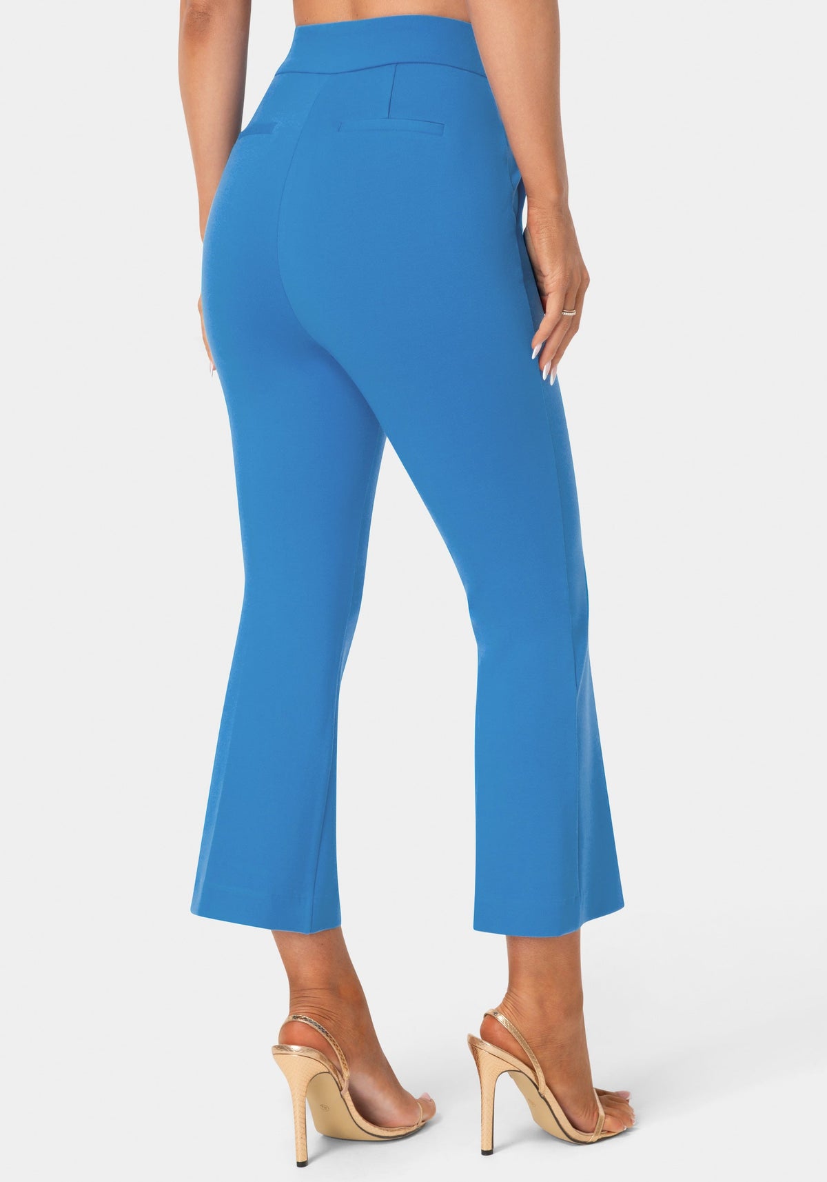 Bebe Cropped Flare-Leg Trousers