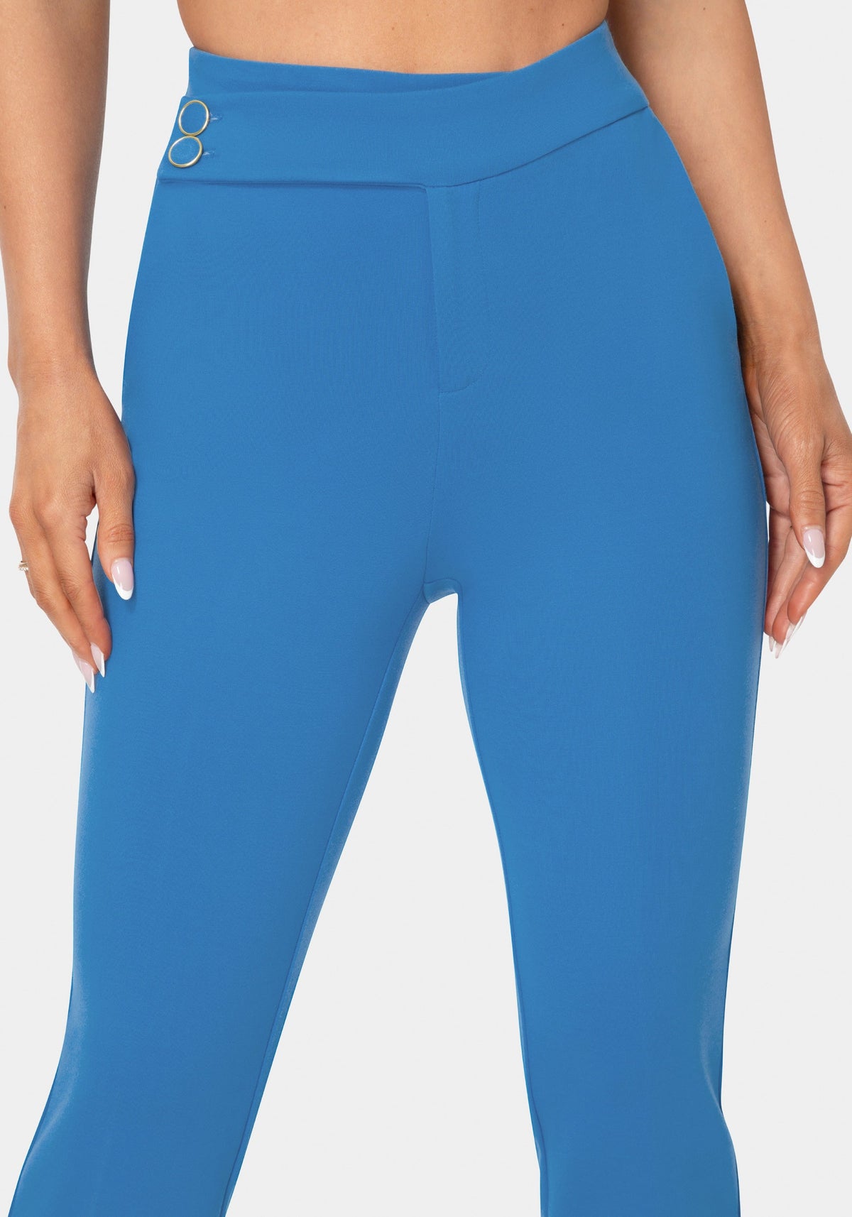 Bebe Cropped Flare-Leg Trousers