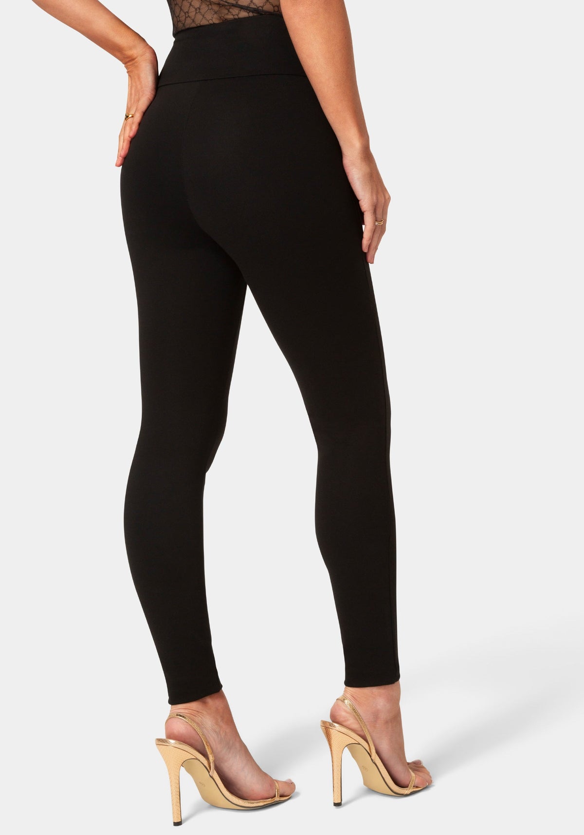 Bebe High-Waisted Belted Leggings