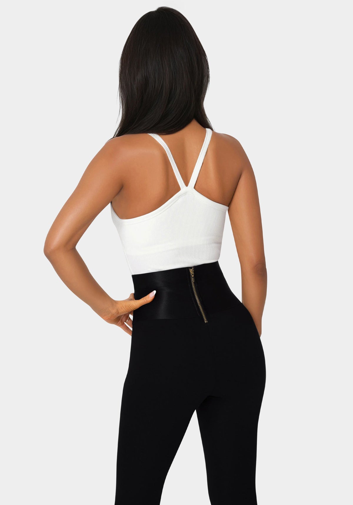 Bebe Logo Racerback Rib Tank