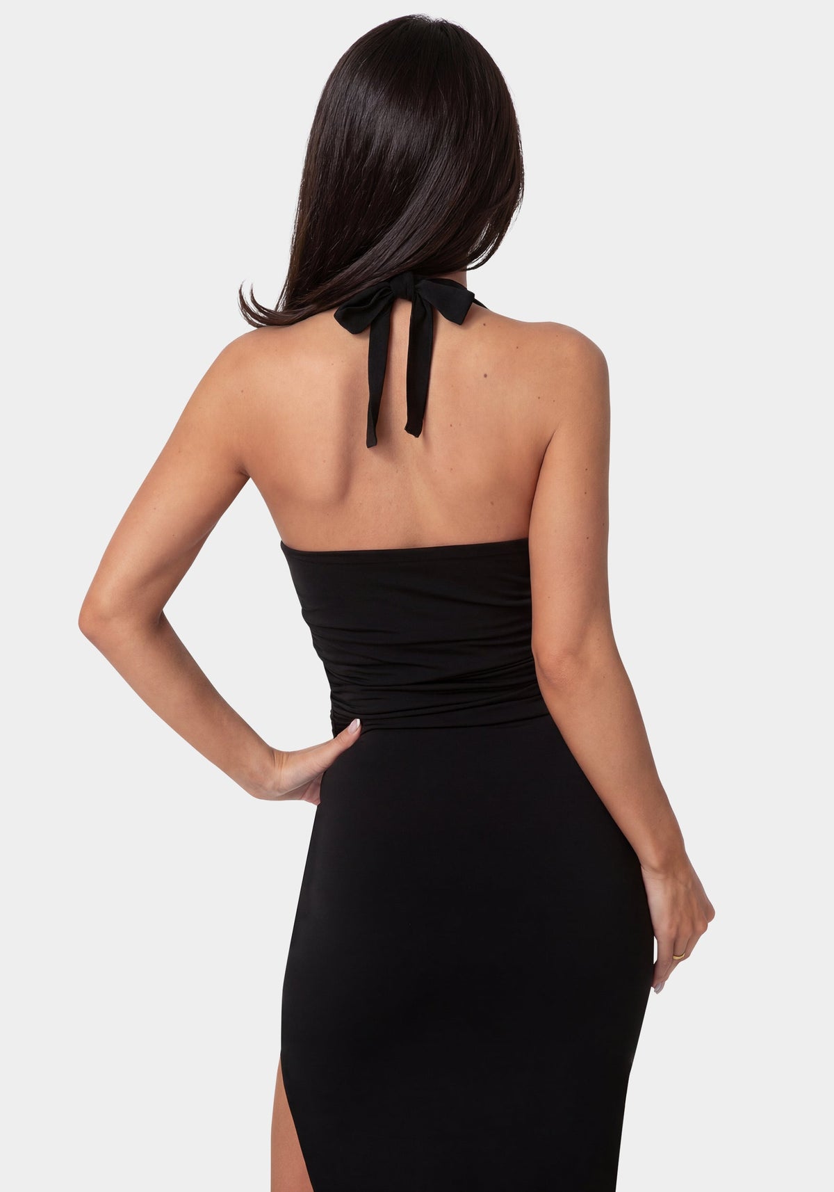 Bebe Halter Knit Top
