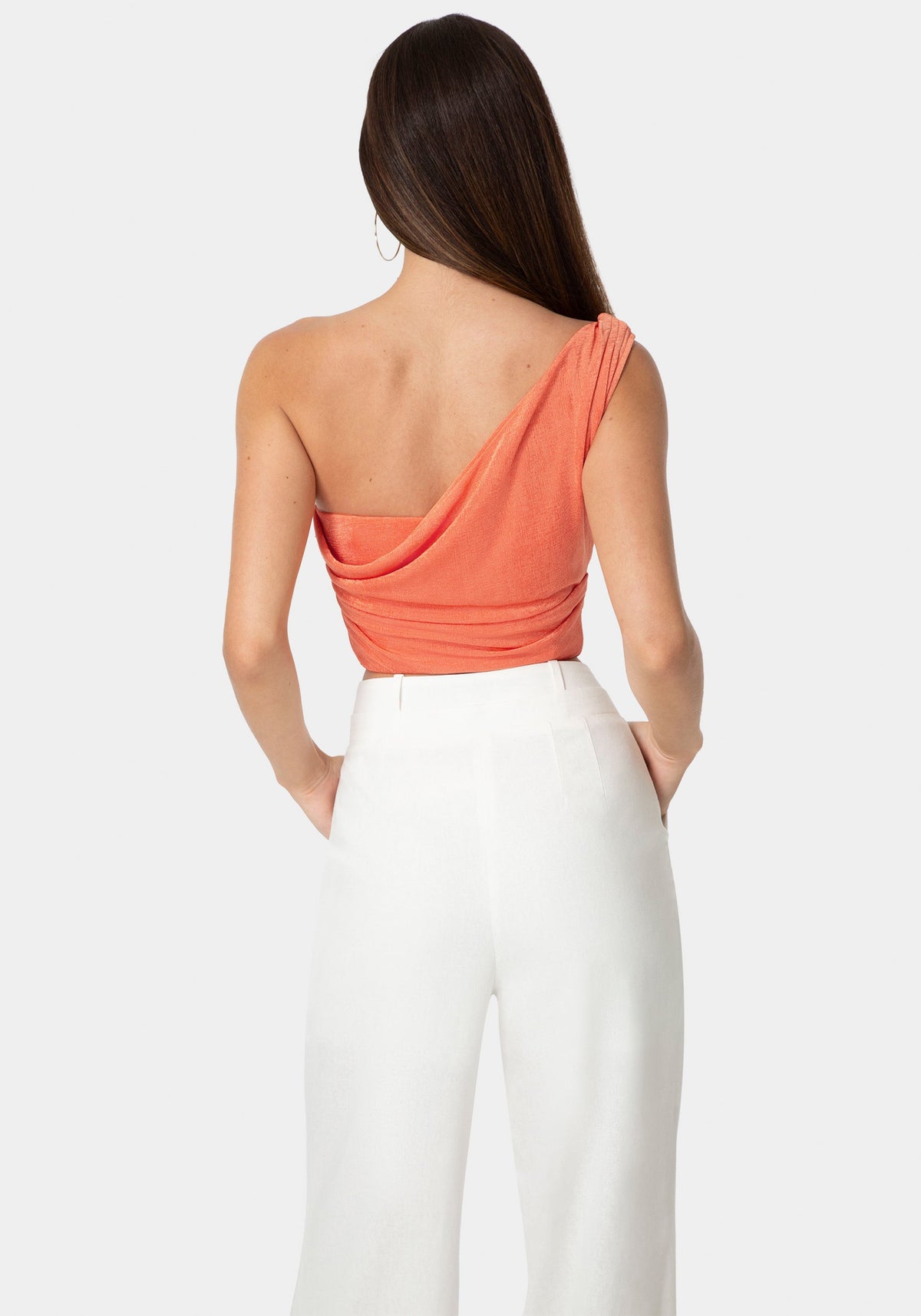 Bebe One-Shoulder Bustier Top